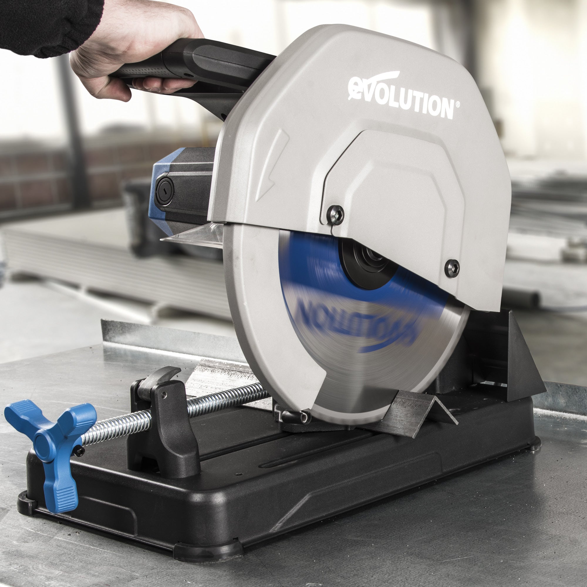 Evolution S355CPSL: Metal Cutting Chop Saw With 14 in. Mild Steel Blade