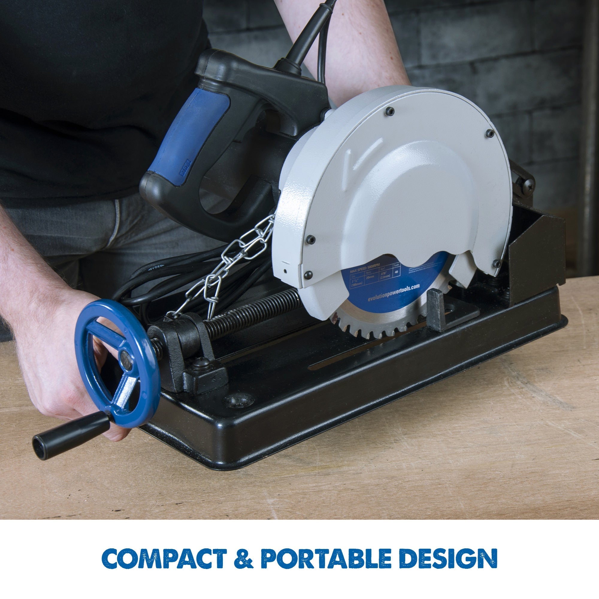 Evolution EVOSAW185HD: Metal Cutting Chop Saw With 7-1/4 in. Blade