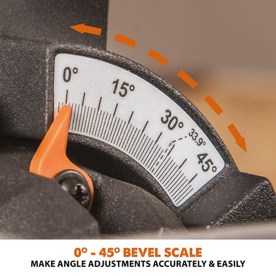 Evolution R185SMS+: Single Bevel Sliding Miter Saw With 7-1/4 in. Multi-Material Cutting Blade