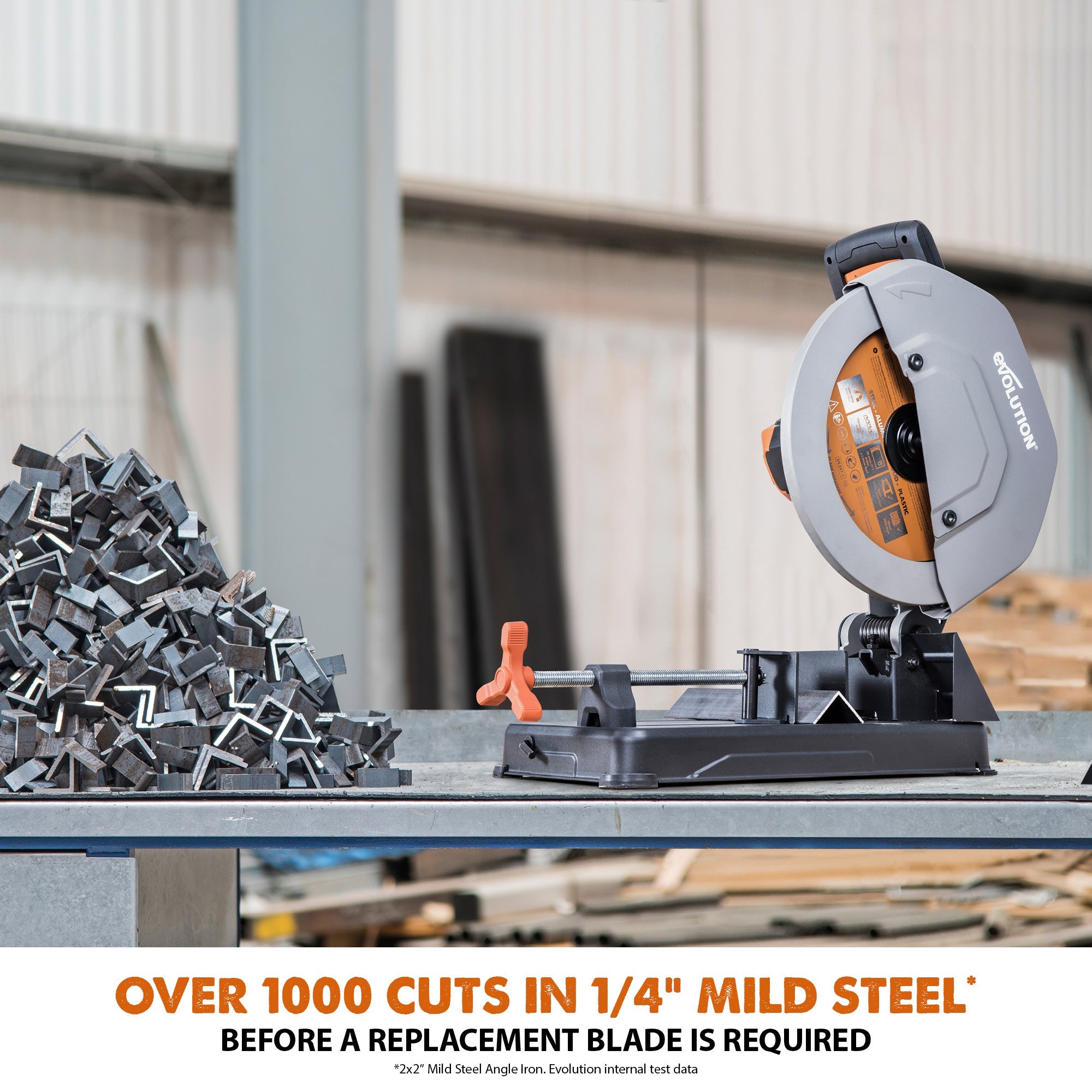 Evolution R355CPS: Multi-Material Cutting Chop Saw With 14 in. Blade