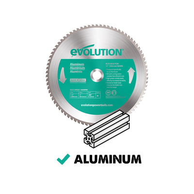 Evolution 12BLADEAL | 12 in. | 80T | 1 in. Arbor | Aluminum and Non-Ferrous Metal TCT Blade