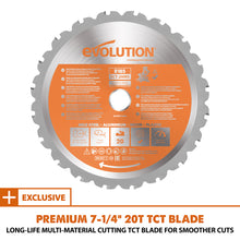 Evolution R185SMS+: Single Bevel Sliding Miter Saw With 7-1/4 in. Multi-Material Cutting Blade