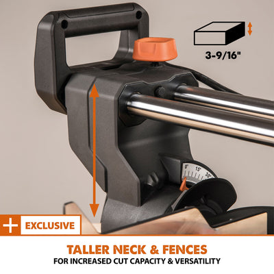 Evolution R255SMS+: Single Bevel Sliding Miter Saw With 10 in. Multi-Material Cutting Blade