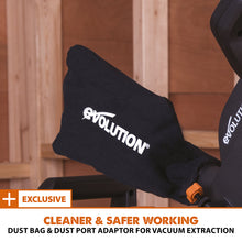 Evolution R185SMS+: Single Bevel Sliding Miter Saw With 7-1/4 in. Multi-Material Cutting Blade