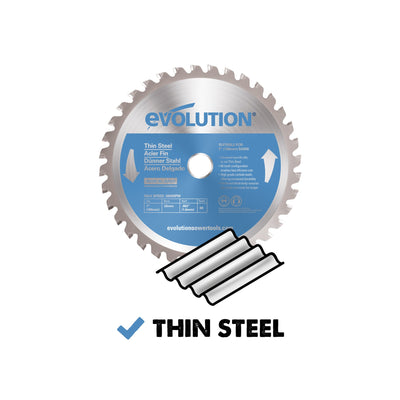 Evolution 180BLADETS | 7 in. | 68T | 20mm Arbor | Thin Steel and Ferrous Metal TCT Blade