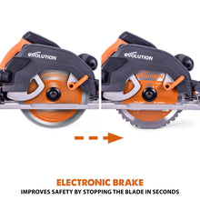 Evolution R185CCSX: Multi-Material Cutting Circular Saw 7-1/4 in. Blade With 3ft, 4in. Track Included