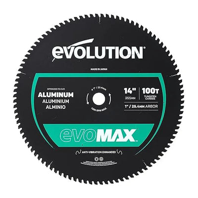 Evolution EVOMAX14AL | 14 in. | 100T | Professional Grade Aluminum TCT Blade