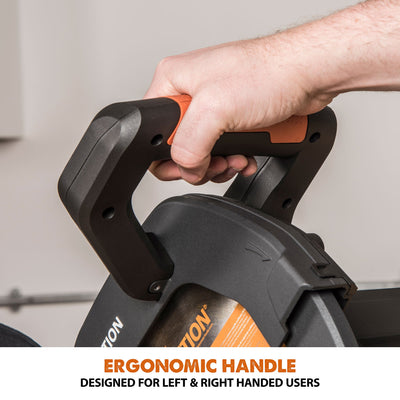 Evolution R255SMS+: Single Bevel Sliding Miter Saw With 10 in. Multi-Material Cutting Blade