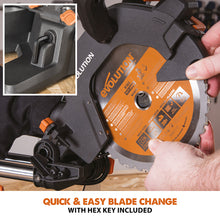 Evolution R185SMS+: Single Bevel Sliding Miter Saw With 7-1/4 in. Multi-Material Cutting Blade