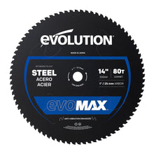 Evolution EVOMAX14ST | 14 in. | 80T | Professional Grade Mild Steel Cermet Blade