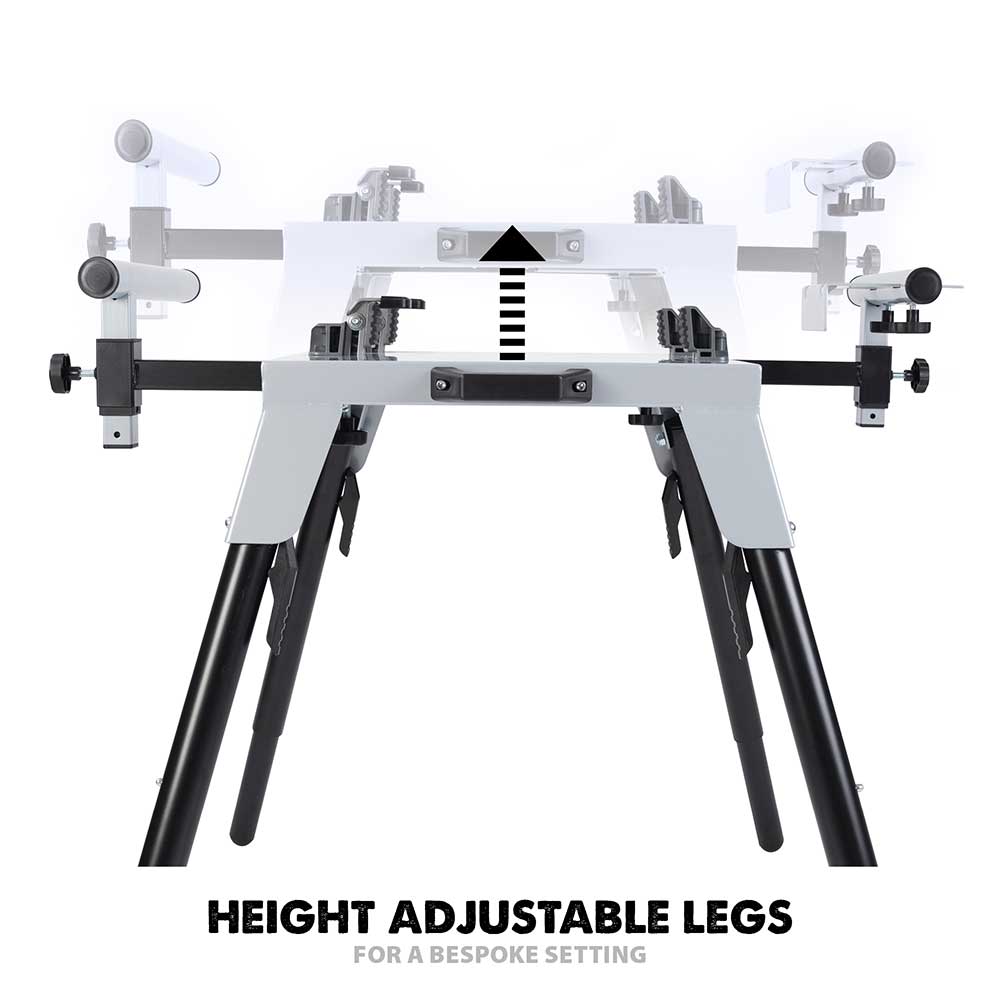 Evolution Universal Chop Saw Stand With Telescopic Arms and Folding Legs