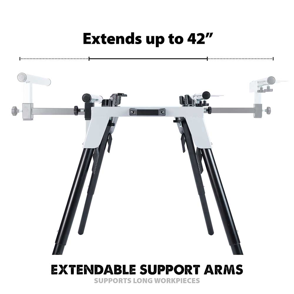 Evolution Universal Chop Saw Stand With Telescopic Arms and Folding Legs