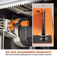 Evolution R10TBLX Multi-Material Table Saw with Wheeled Scissor Stand | 10 in. Multi-Material Cutting Blade