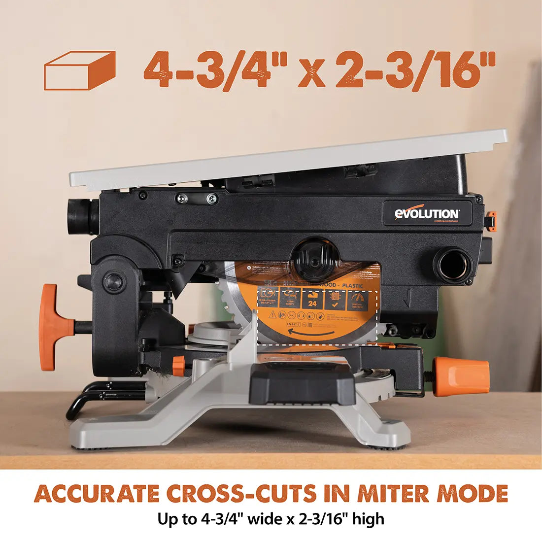 Evolution R8MTS 8-1/4” Convertible Miter Table Saw