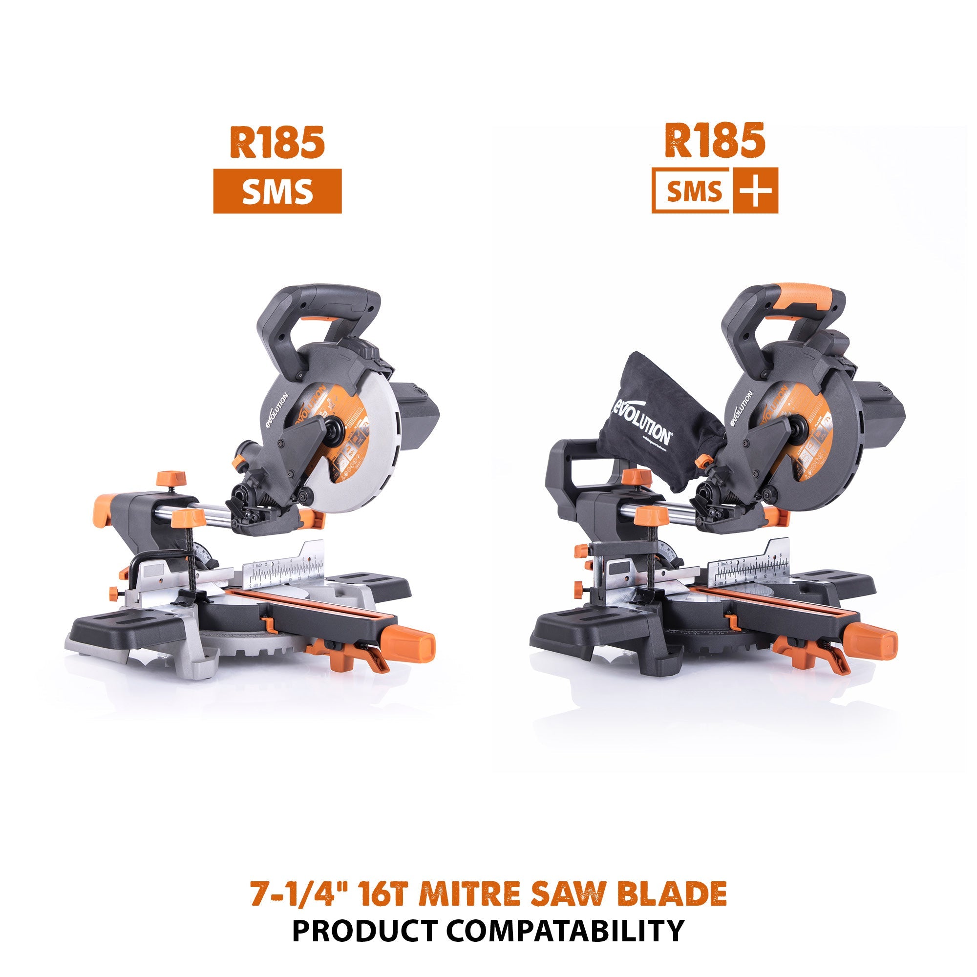 Evolution RAGEBLADEX | 7-1/4 in. | 20T | 20mm Arbor | Multi-Material TCT Blade (Miter Saw Blade)