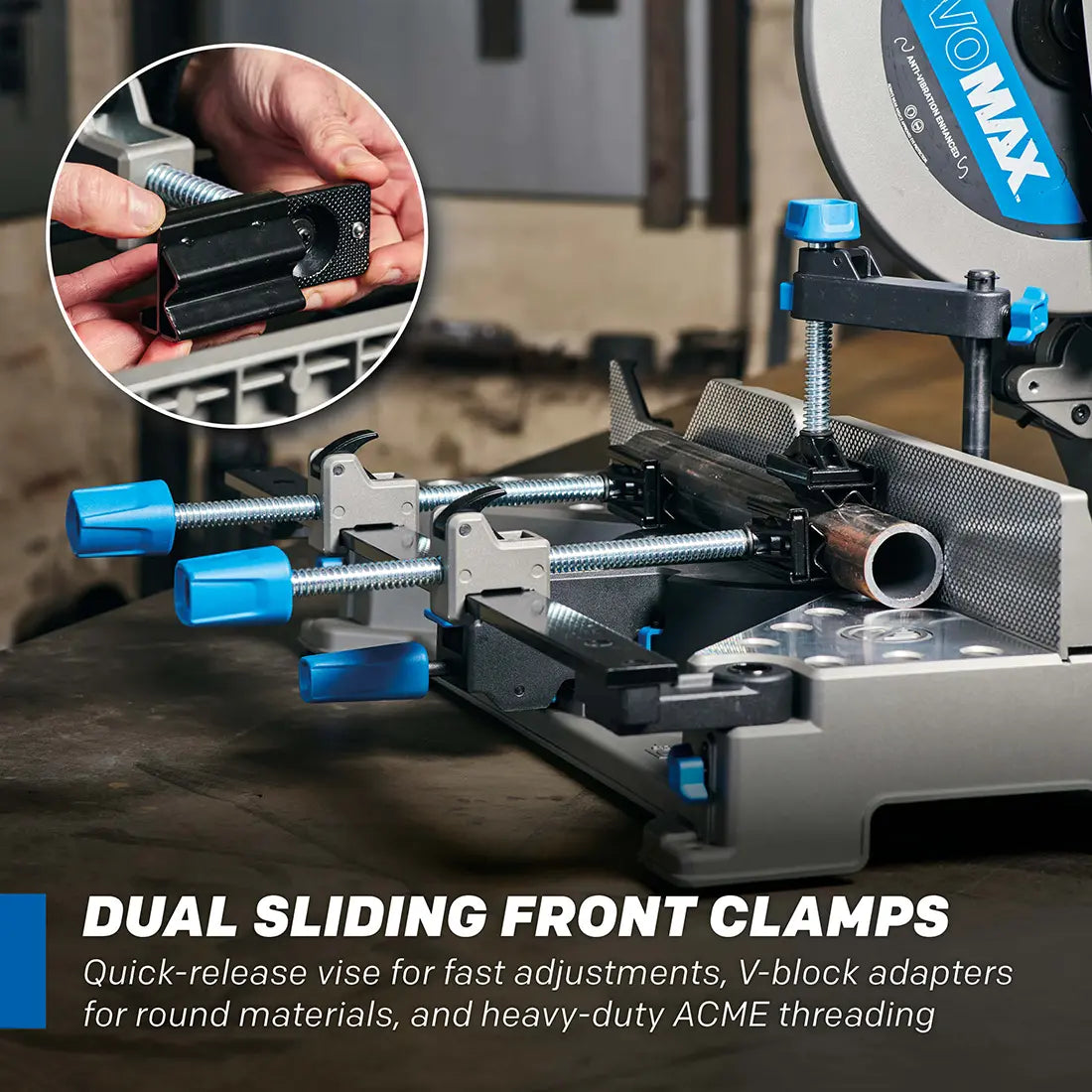 Evolution S14MCS: Cold Cut Mitering Chop Saw With 14 in. EVOMAX14ST  Blade | Heavy Duty | Metal Cutting