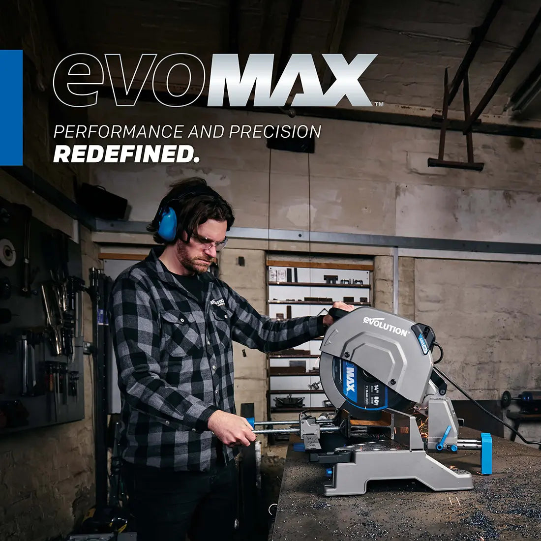 Evolution S14MCS: Cold Cut Mitering Chop Saw With 14 in. EVOMAX14ST  Blade | Heavy Duty | Metal Cutting