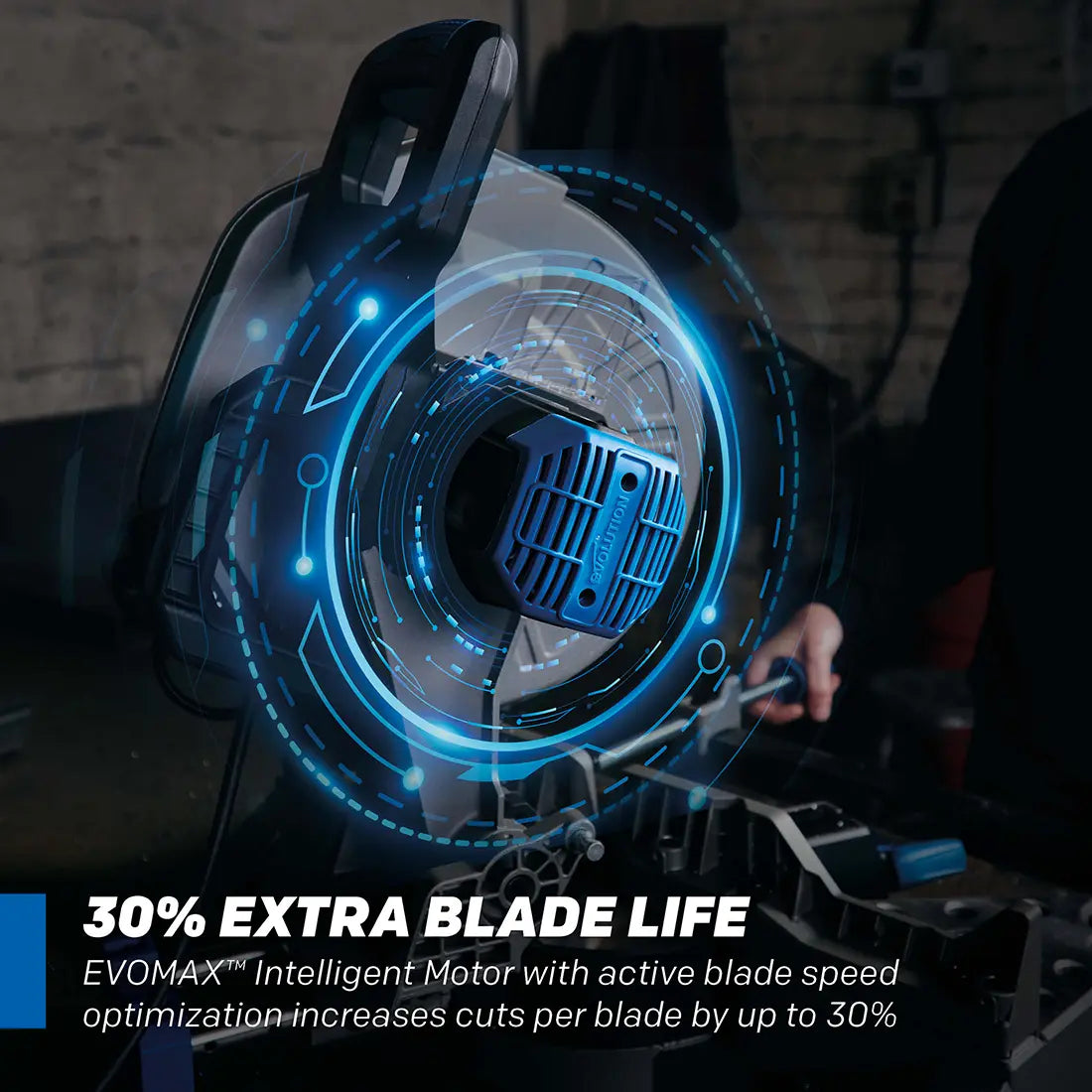 Evolution S14MCS: Cold Cut Mitering Chop Saw With 14 in. EVOMAX14ST  Blade | Heavy Duty | Metal Cutting