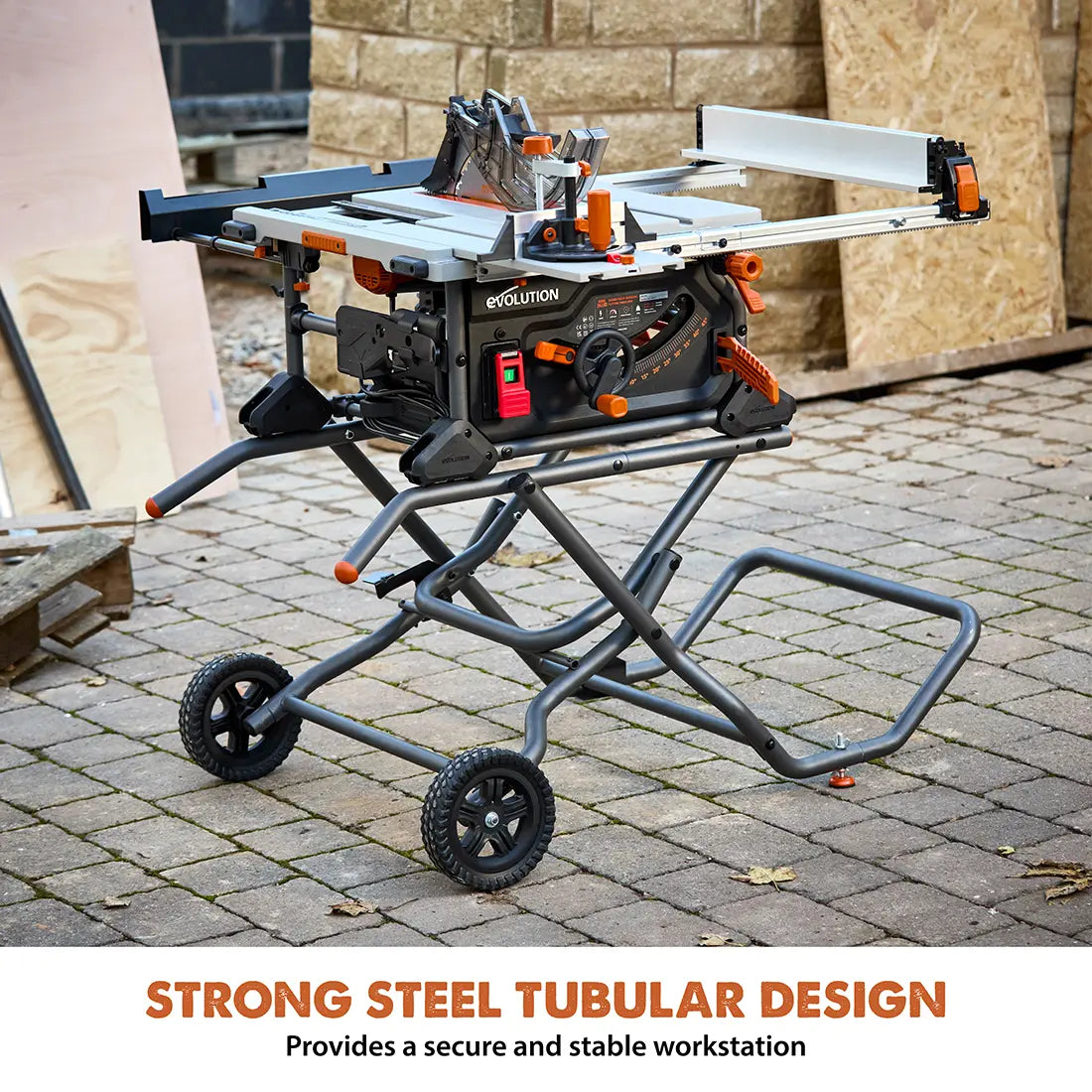 Evolution Compact Folding Wheeled Scissor Stand For R10TS Table Saw