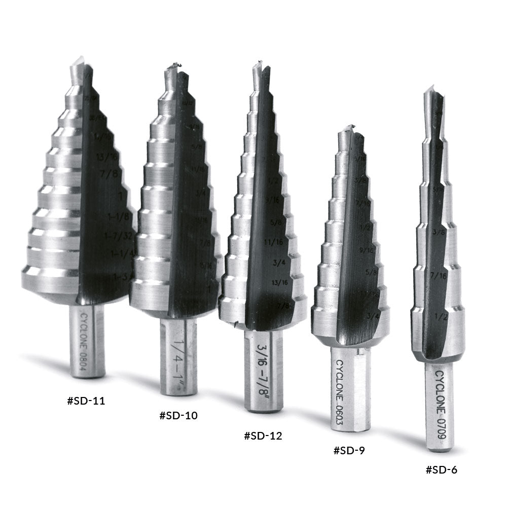 Evolution SD-9: 1/4 to 3/4 in. Straight Flute Step Drill