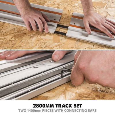 Evolution ST2800 | 110 in. | Circular Saw Track | Clamps & Carry Bag Included